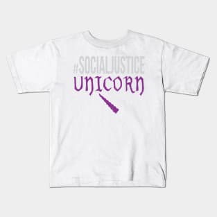 #SocialJustice Unicorn - Hashtag for the Resistance Kids T-Shirt